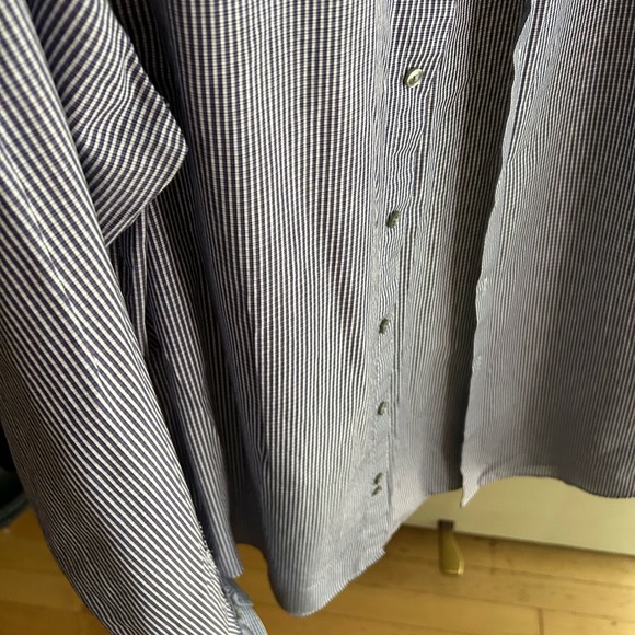 Calvin Klein Men's Purple and White Striped Shirt 17 36/37 - Picture 12 of 16